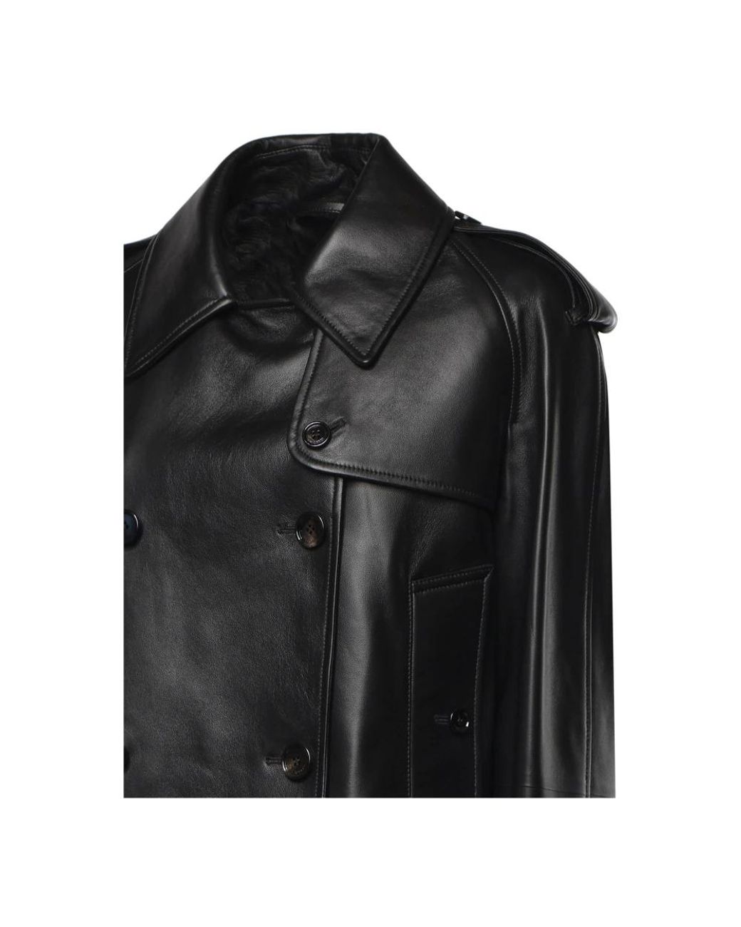 Burberry Black Leather Jackets