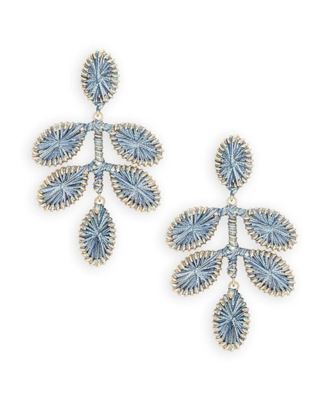 LOTT.gioielli Blue Ce Si Flower Leafs Earring M