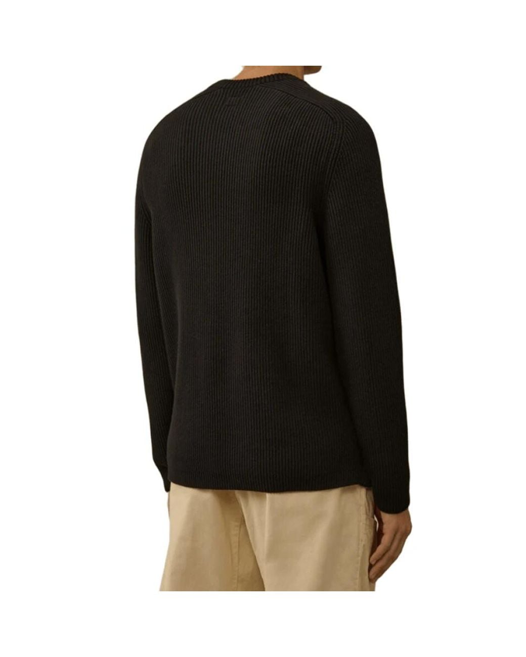 C P Company Black Round-Neck Knitwear for men