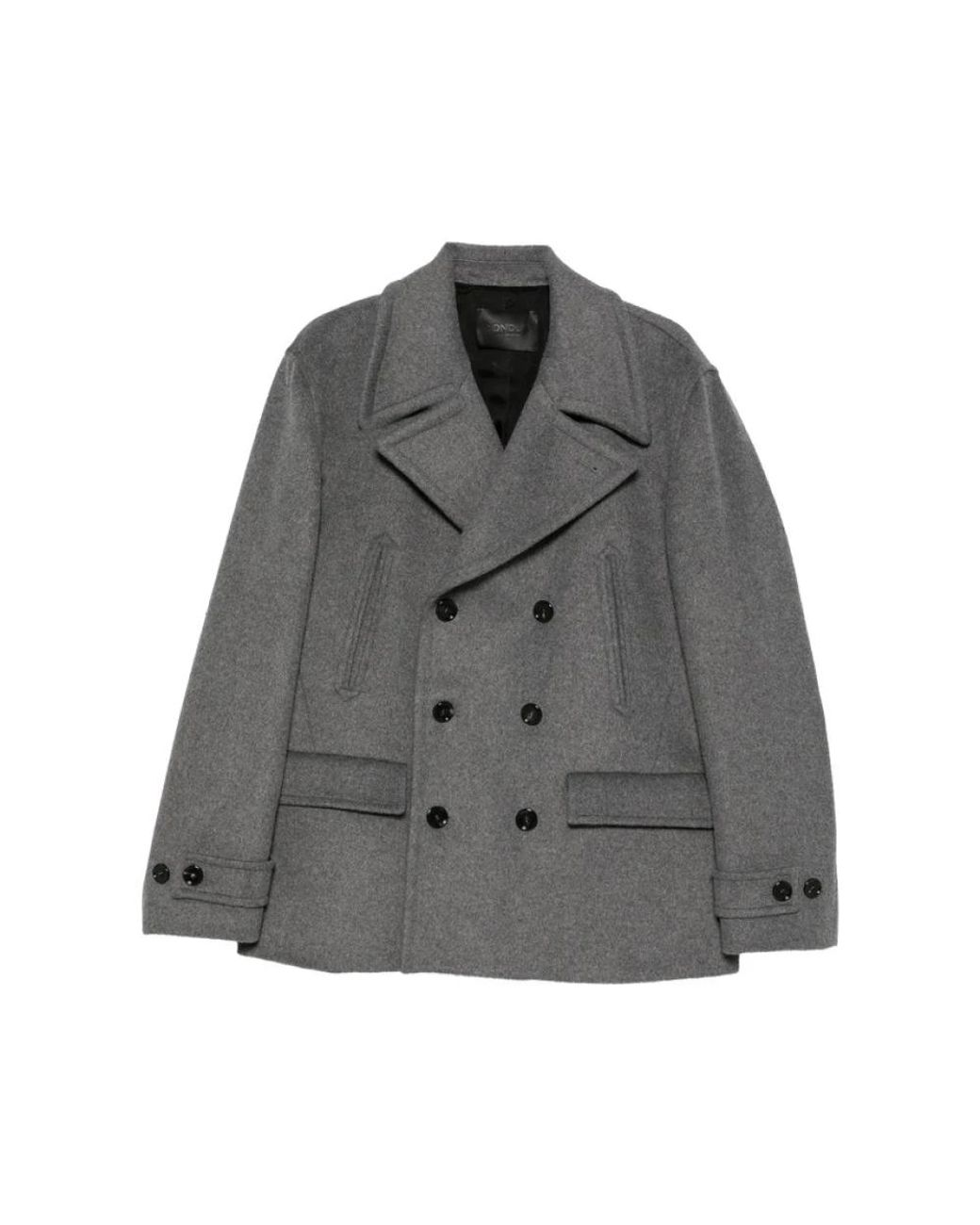 Dondup Gray Double-Breasted Coats for men