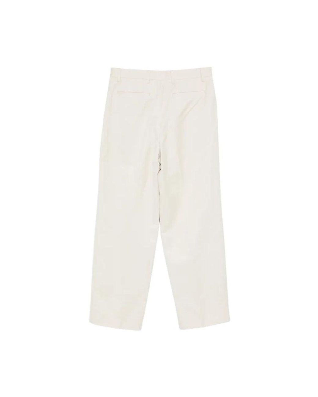 Costumein White Straight Trousers for men