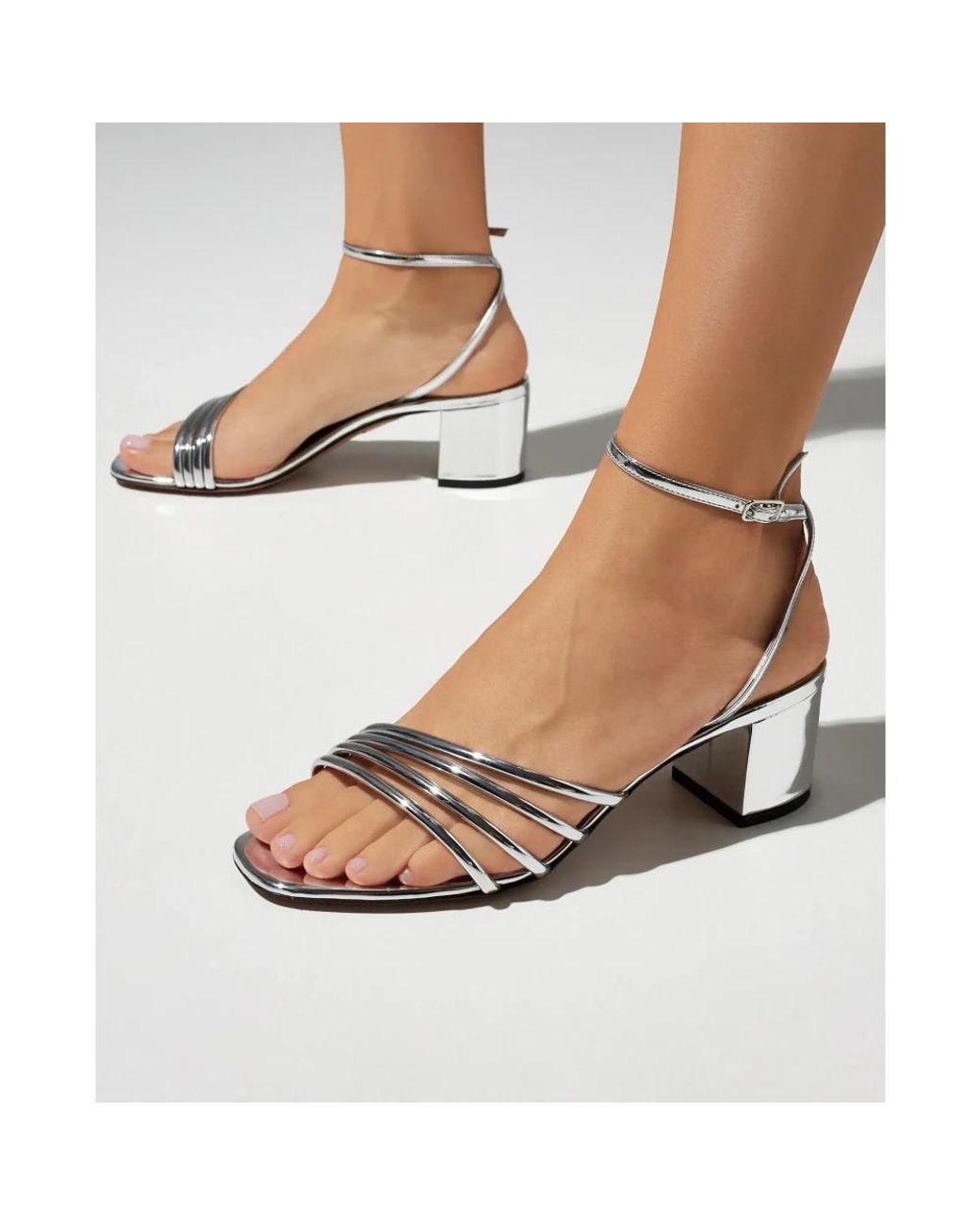 Aquazzura Metallic High Heel Sandals