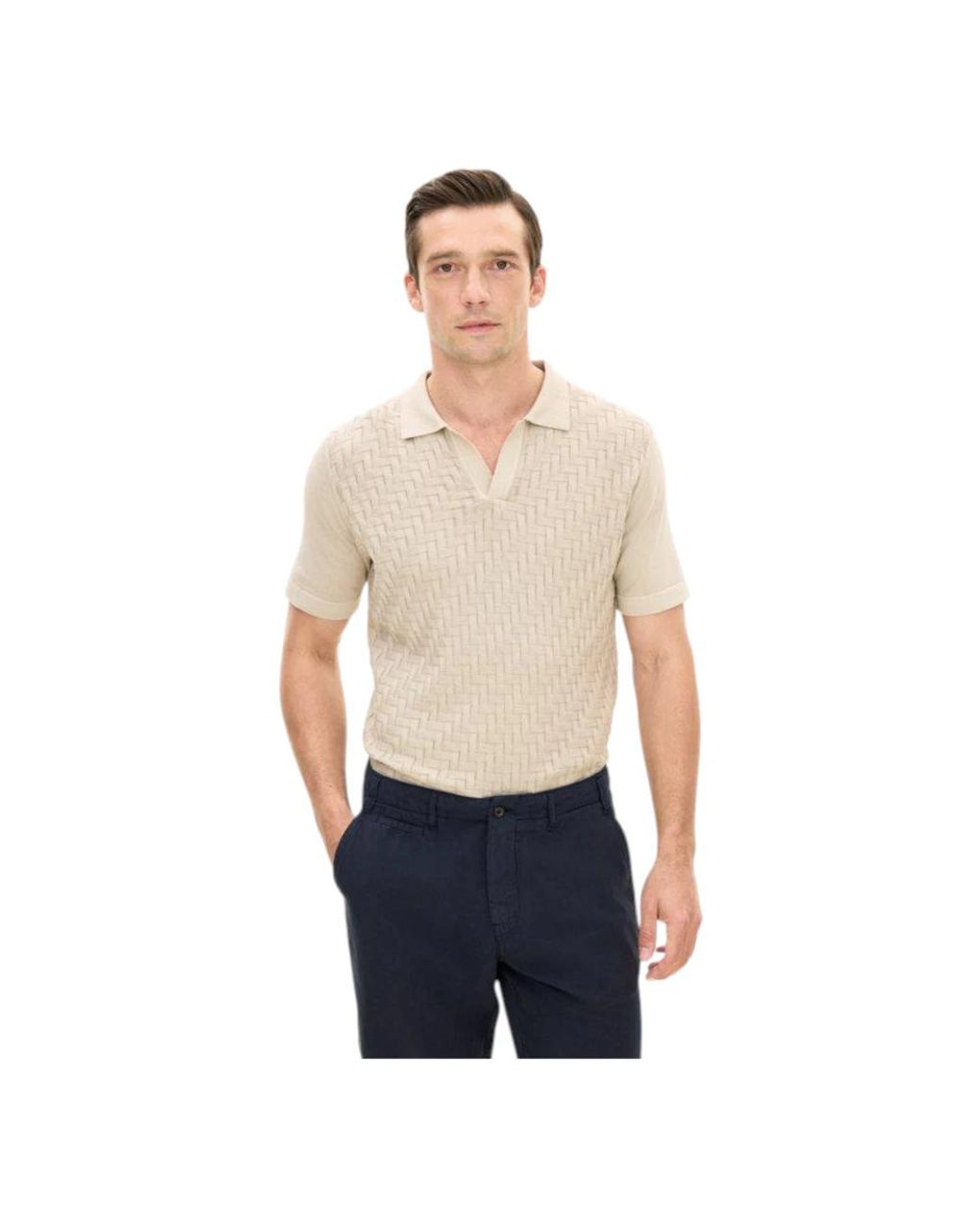 Oscar Jacobson Natural Polo Shirts for men