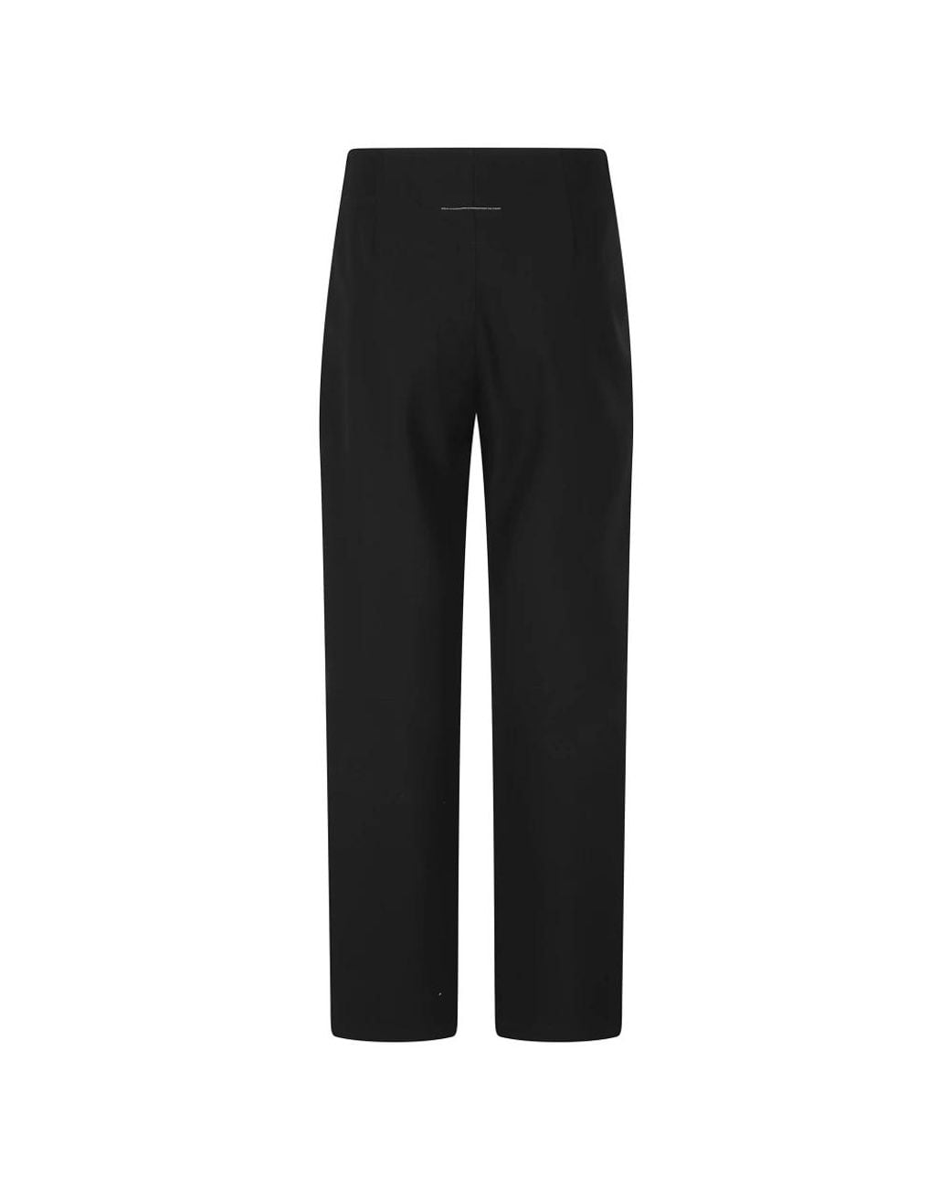 MM6 by Maison Margiela Black Straight Trousers