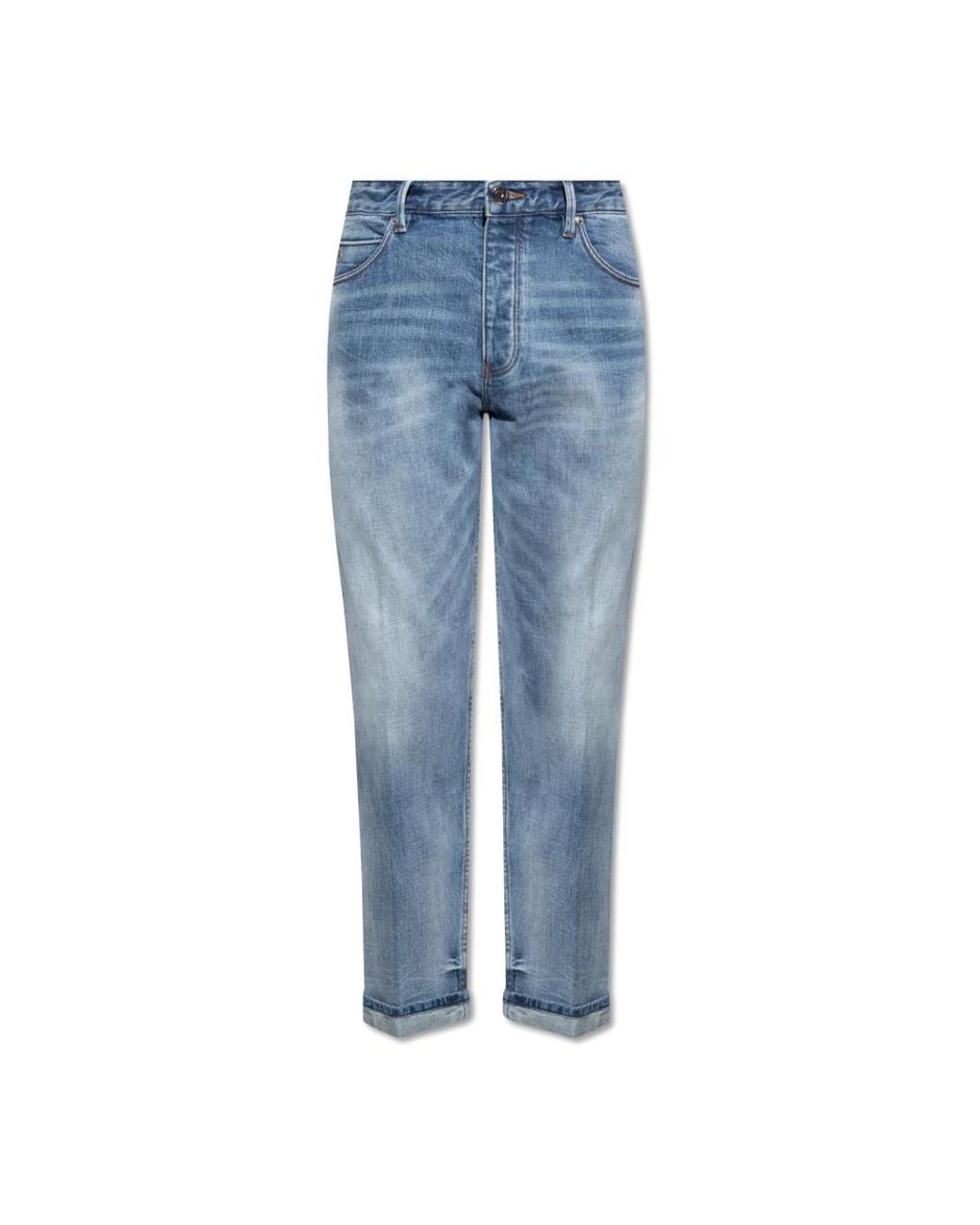 Emporio Armani Blue Loose Fit Jeans for men