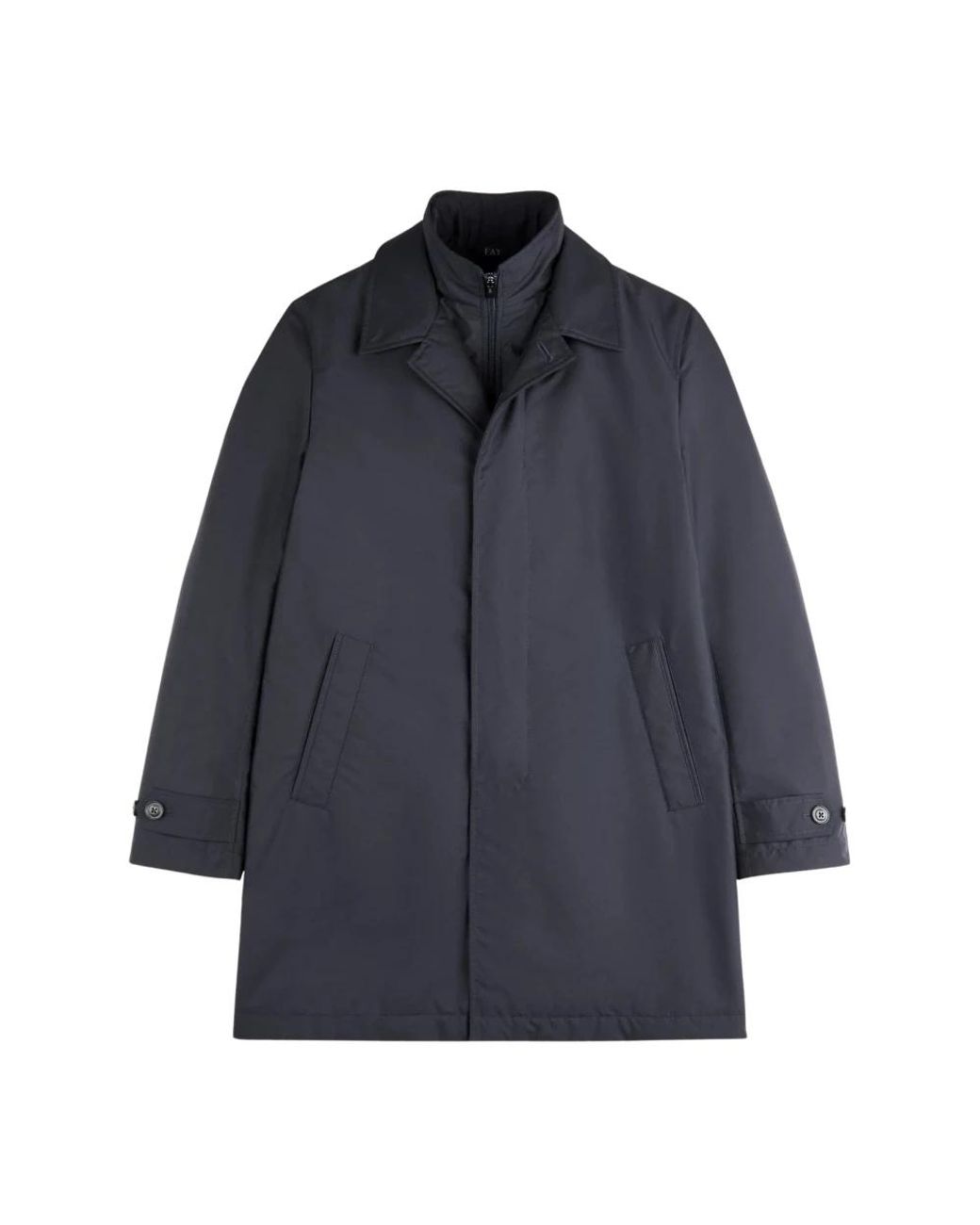 Fay Blue Single-Breasted Coats for men