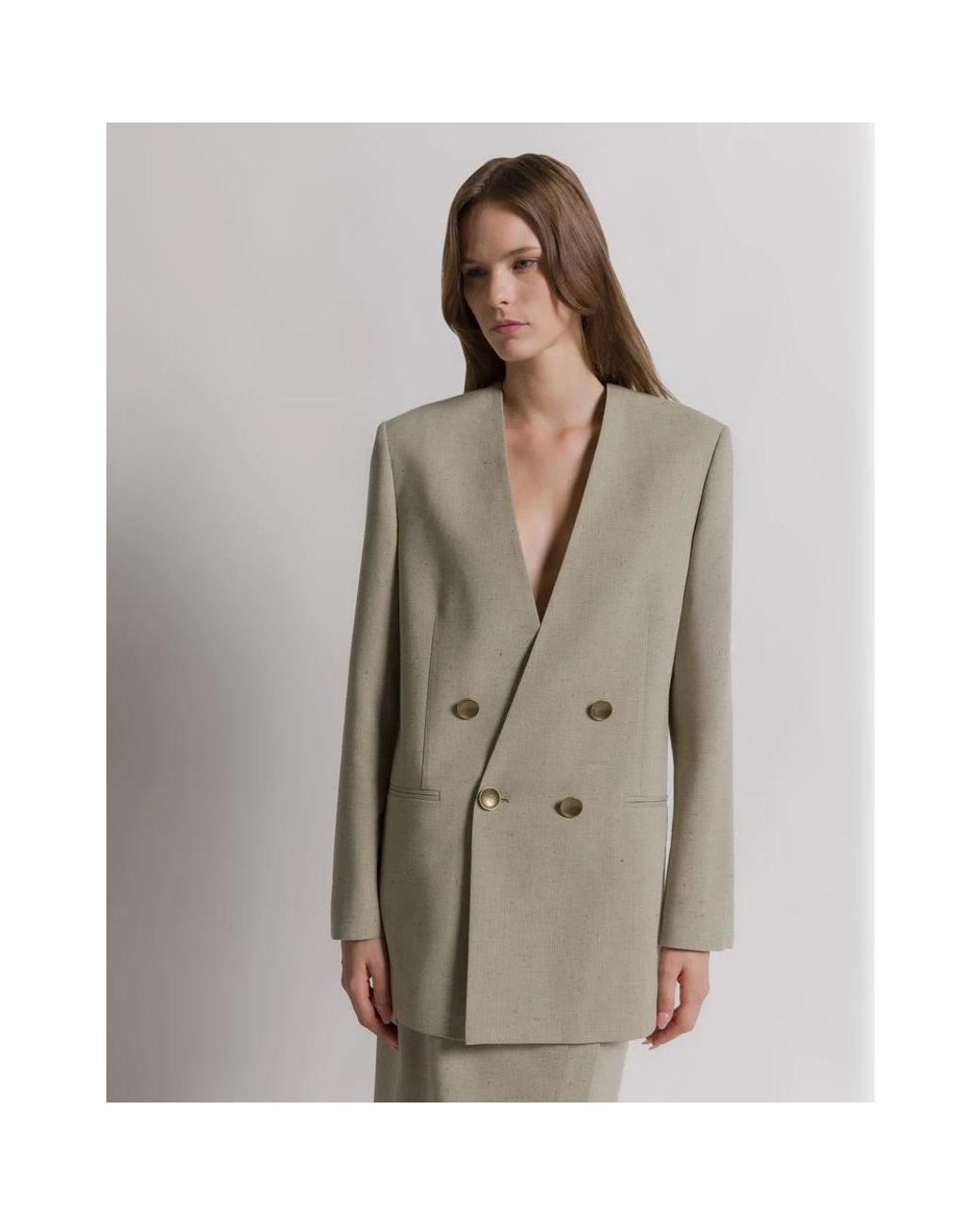 Alberta Ferretti Gray Blazers