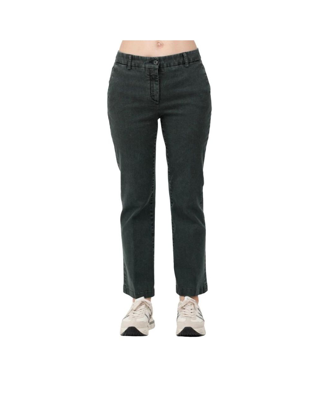 Via Masini 80 Black Cropped Jeans