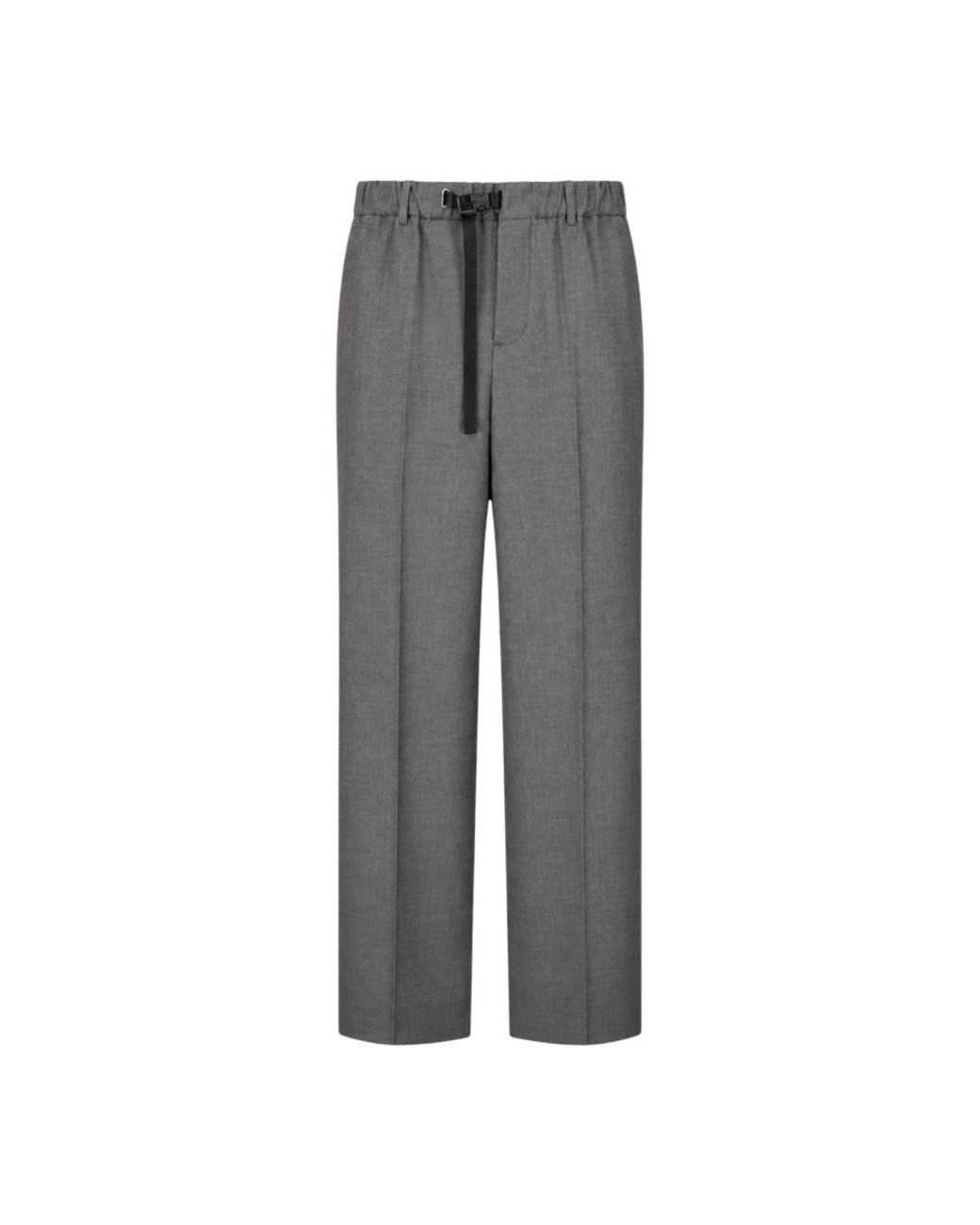 White Sand Gray Wide Trousers