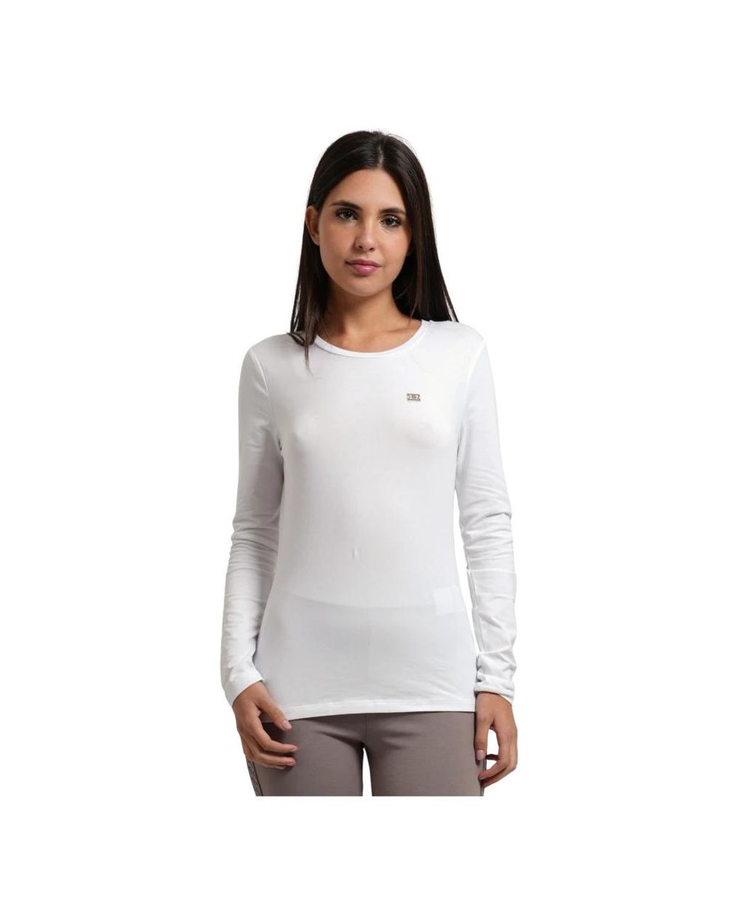 Emporio Armani White Long Sleeve T-Shirts