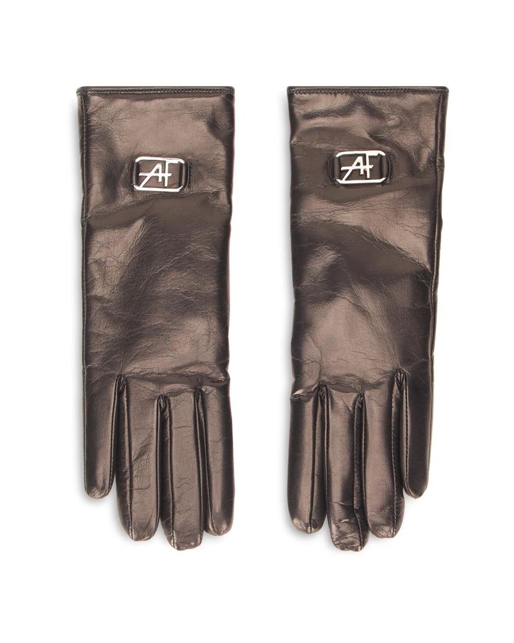 Alberta Ferretti Lederen Handschoenen in het Brown