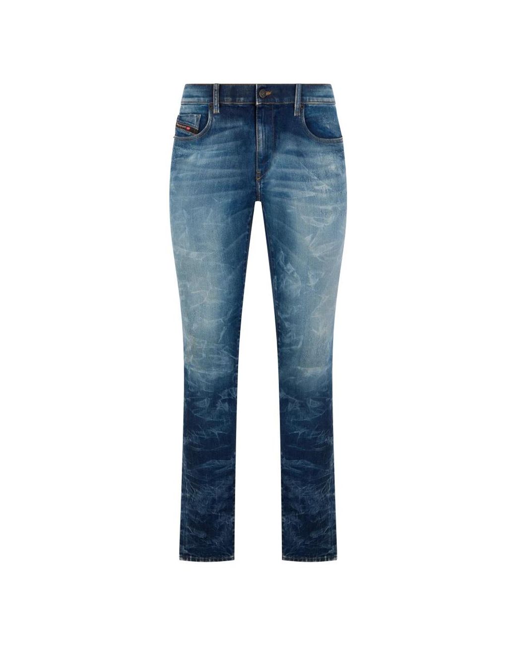 DIESEL Blue Straight Jeans for men