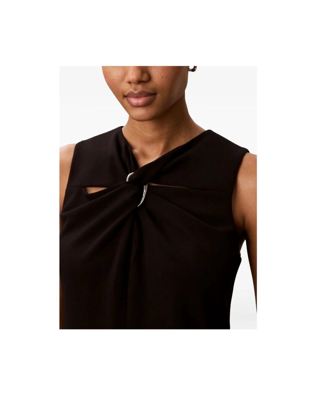 Short Dresses Calvin Klein de color Black