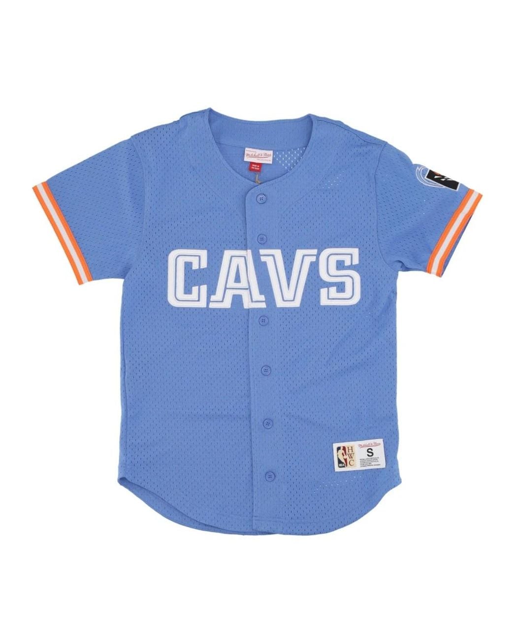 Mitchell & Ness Blue Short Sleeve Shirts for men