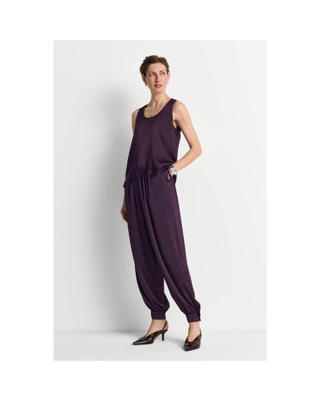 Rich & Royal Purple Sleeveless Tops