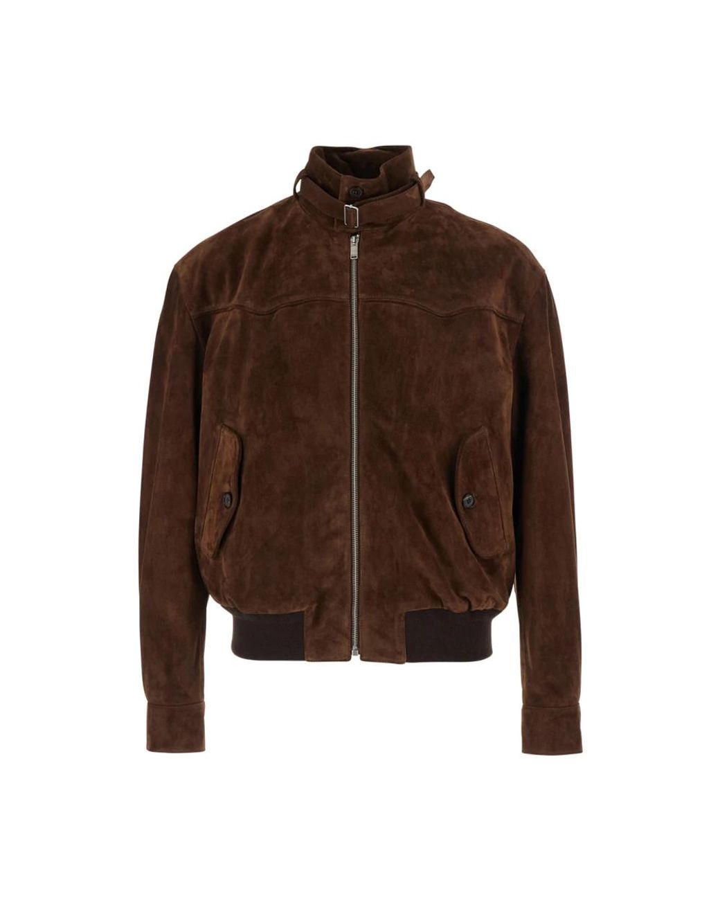 McQueen Jassen ,Bruin ,Leer Suede Blouson in het Brown voor heren