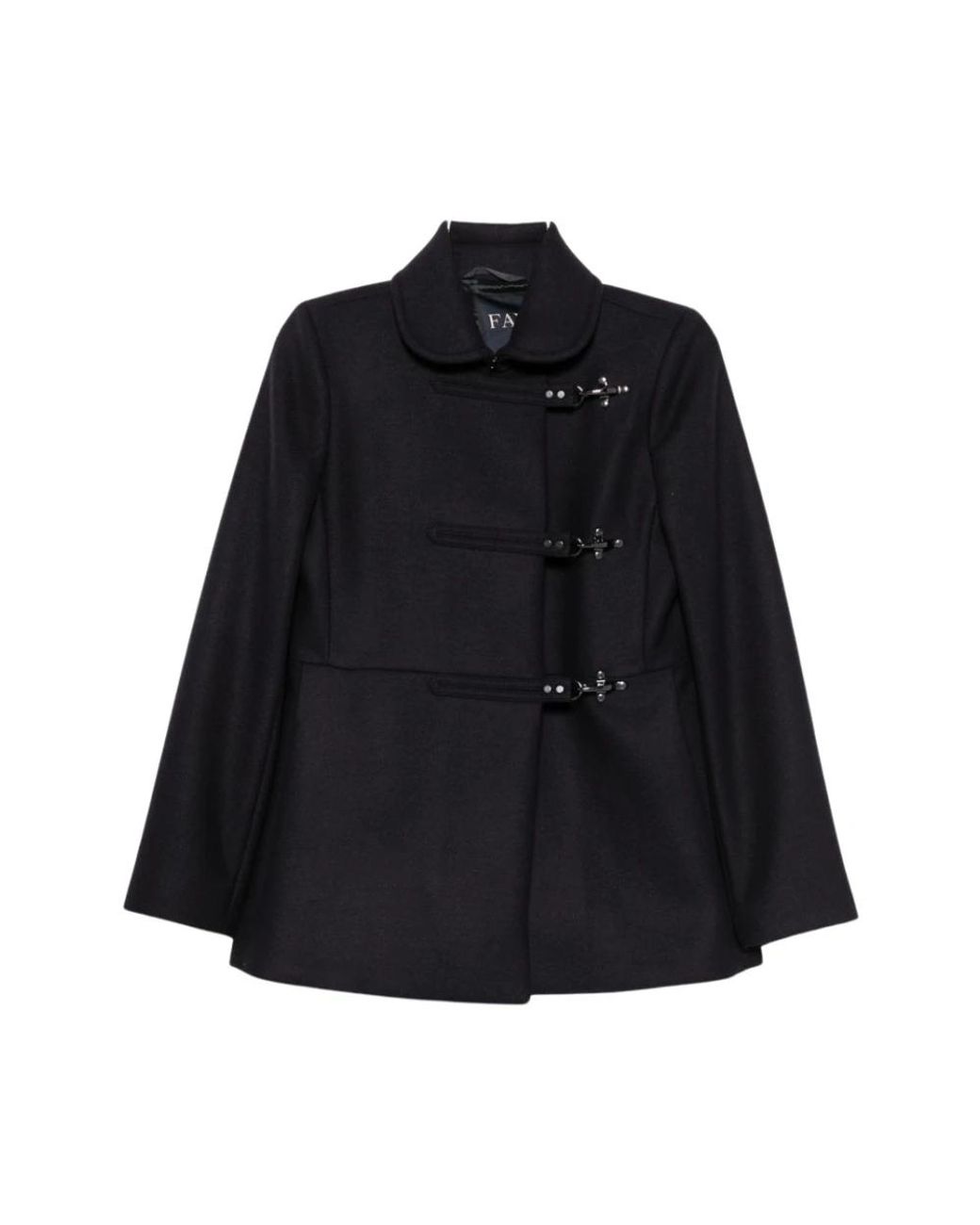 Fay Black Single-Breasted Coats