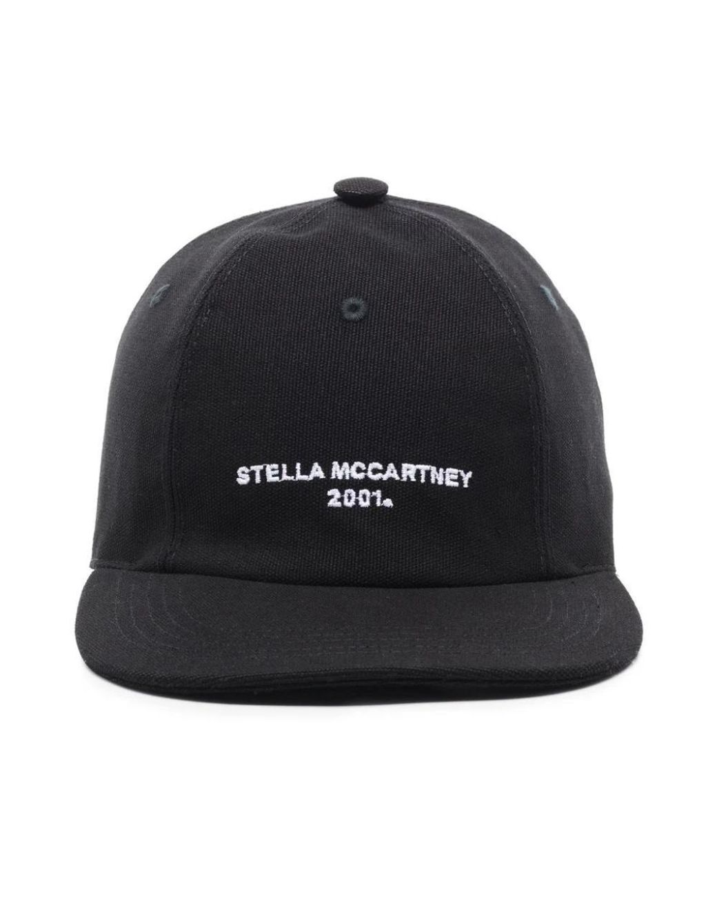 Stella McCartney Black Logo-bestickte baseballkappe