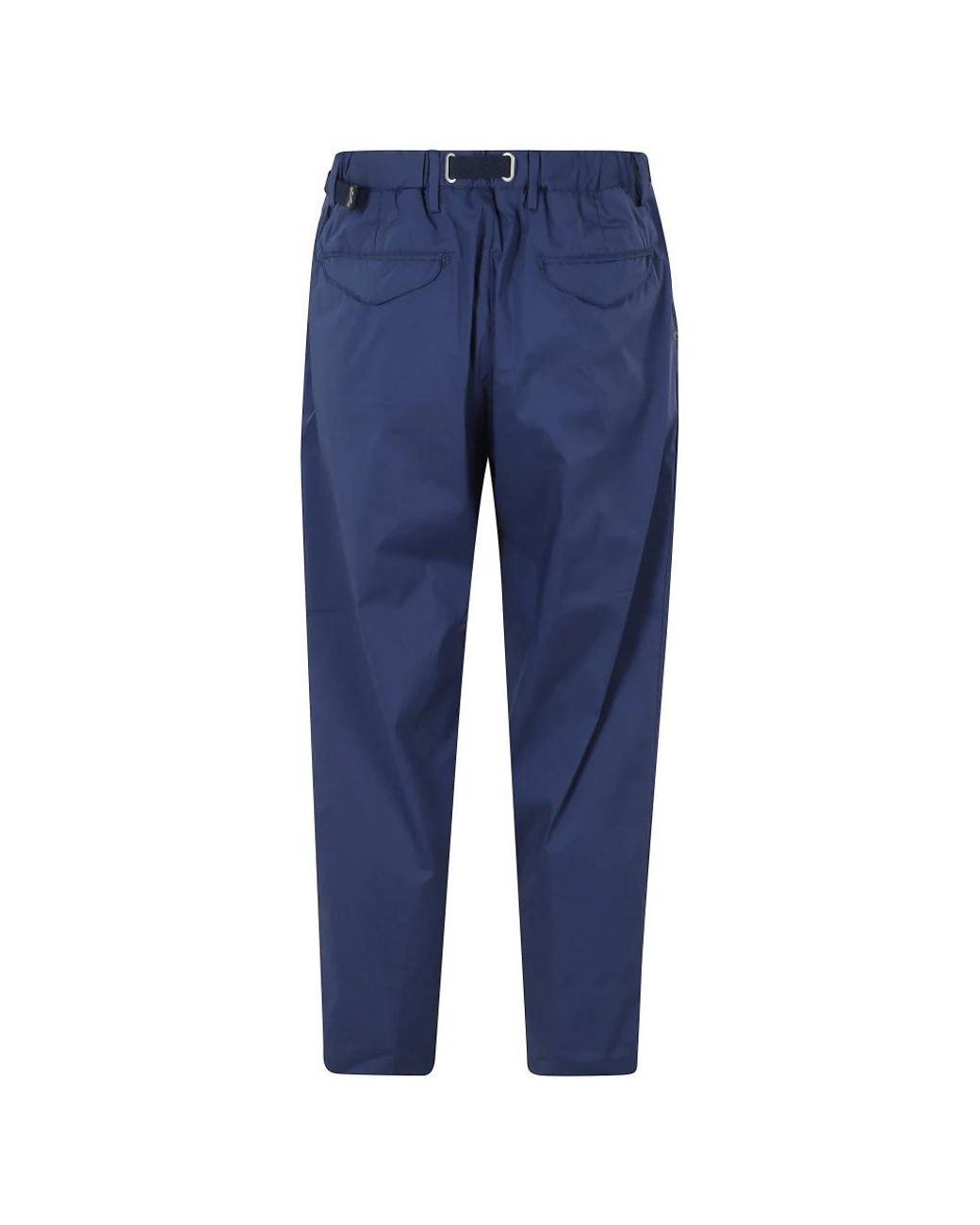 White Sand Blue Straight Trousers for men