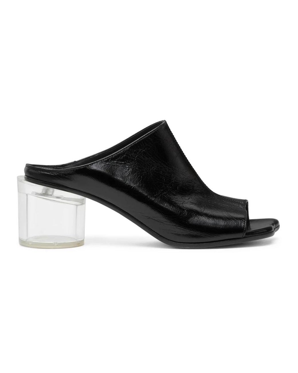 MM6 by Maison Margiela Black Heeled Mules