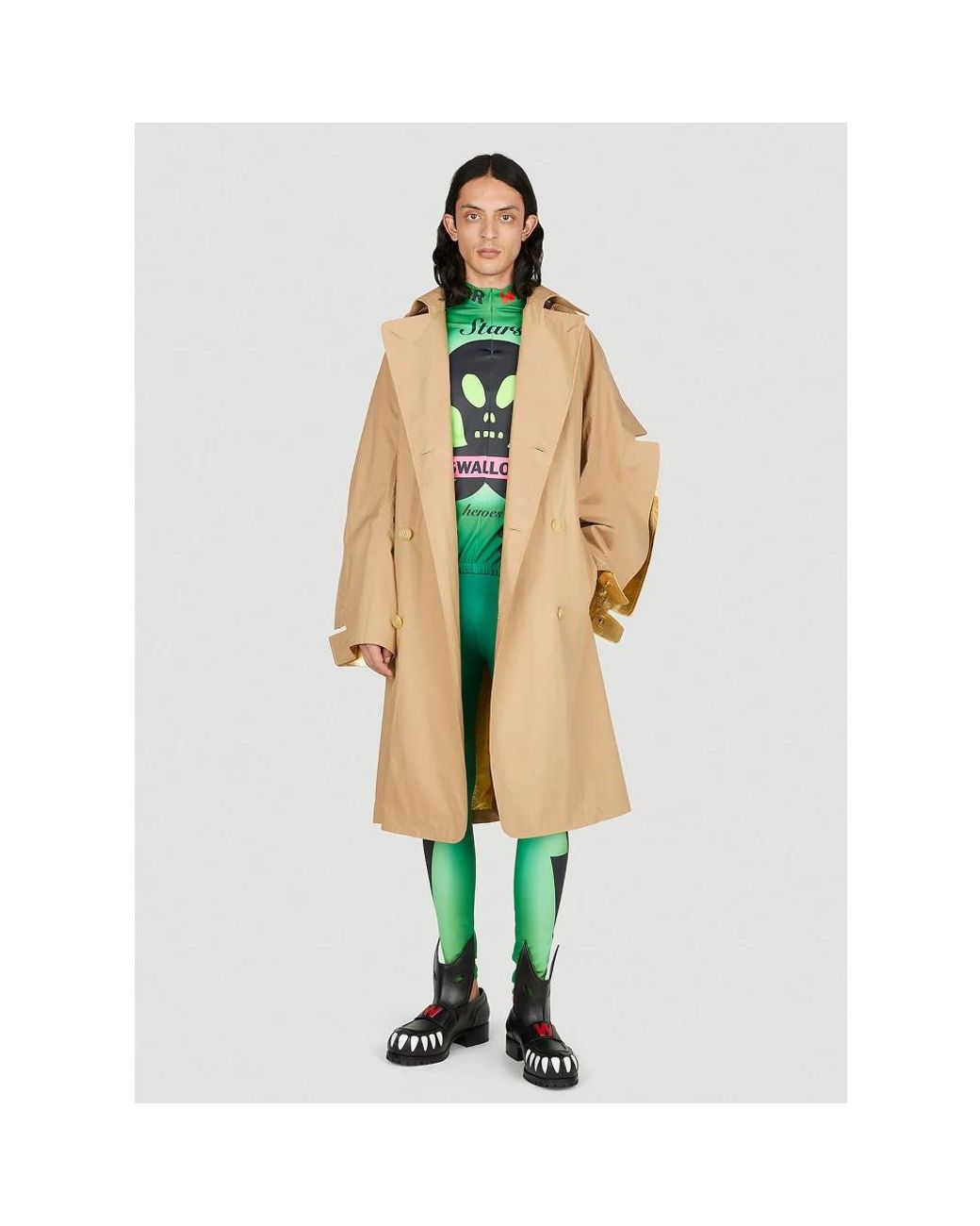 Walter Van Beirendonck Green Skinny Trousers for men