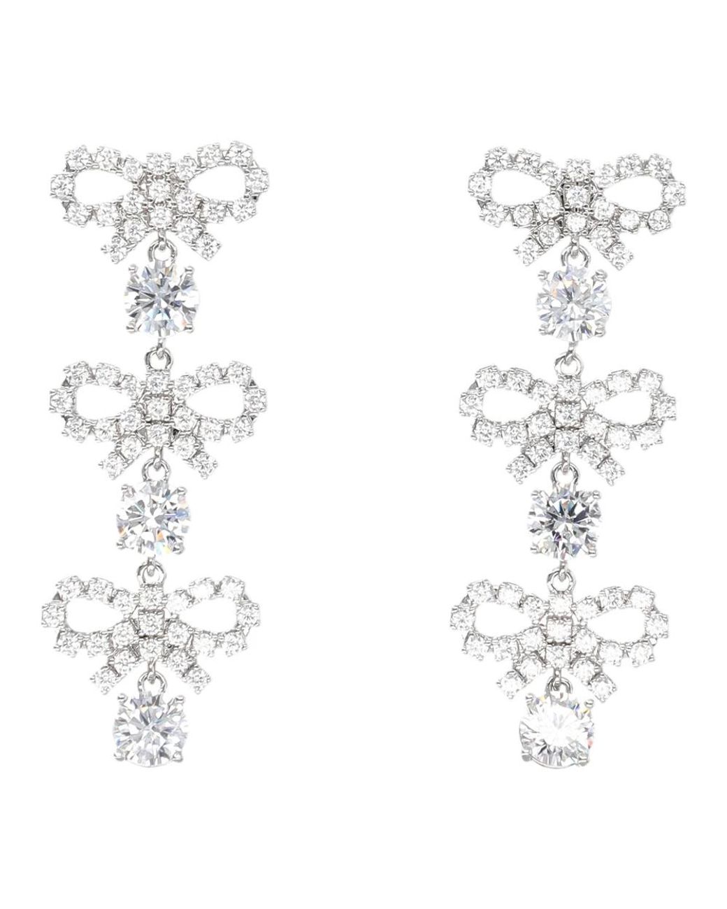 Earrings Self-Portrait de color White