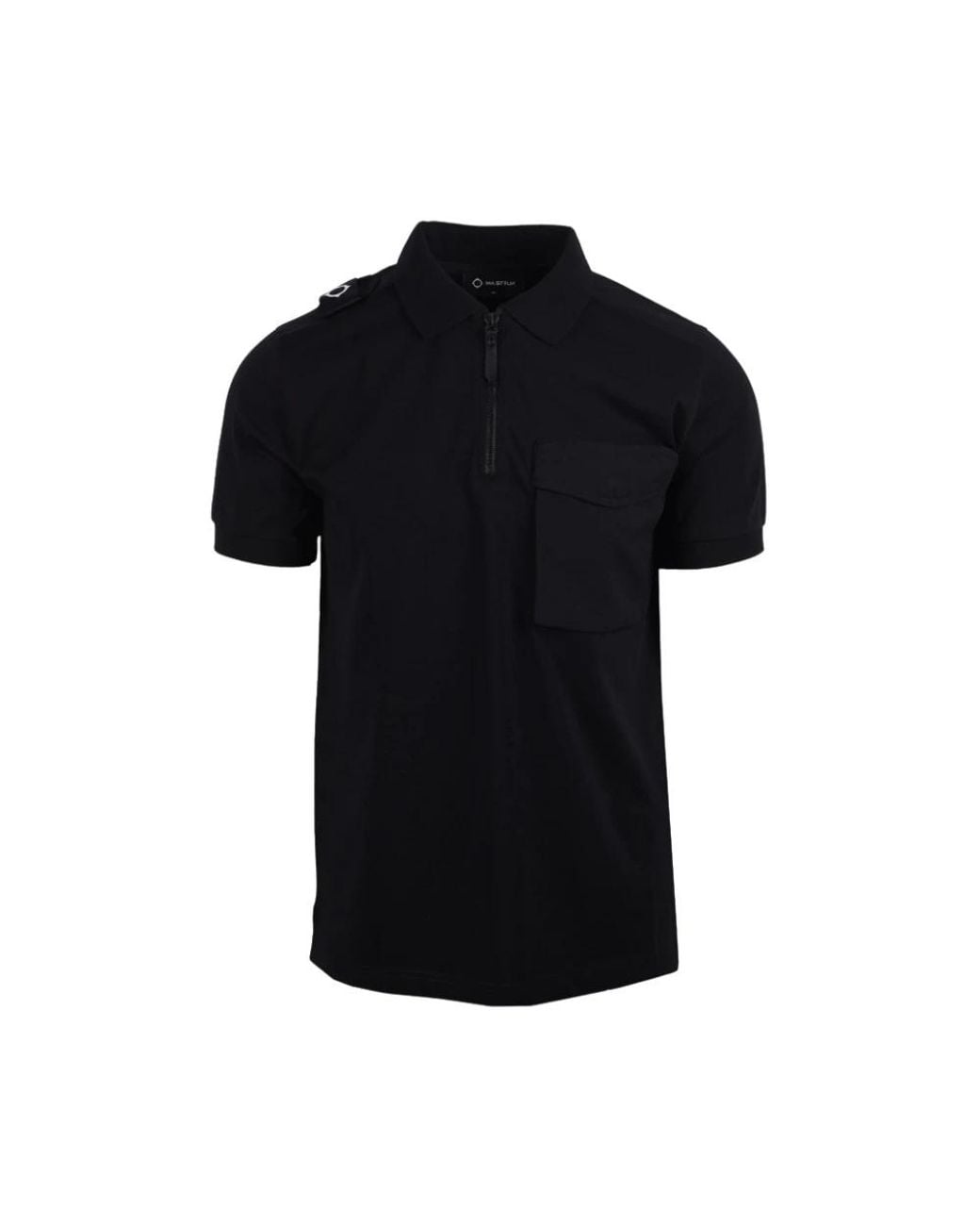 Ma Strum Black Polo Shirts for men