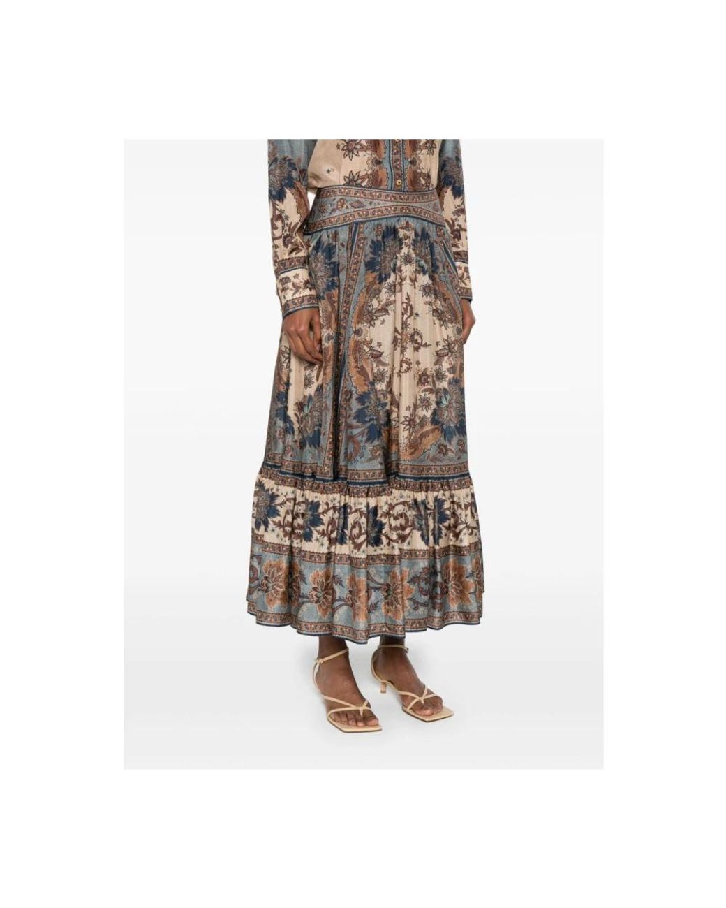 Midi Skirts Zimmermann de color Natural