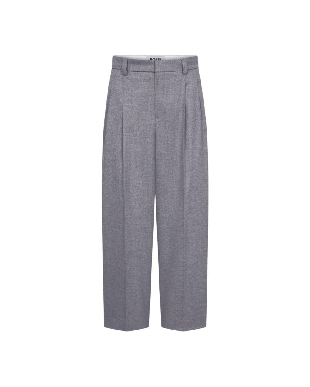 Rossi Broeken ,Grijs ,Wol Noa Crop Cashmere Touched in het Gray
