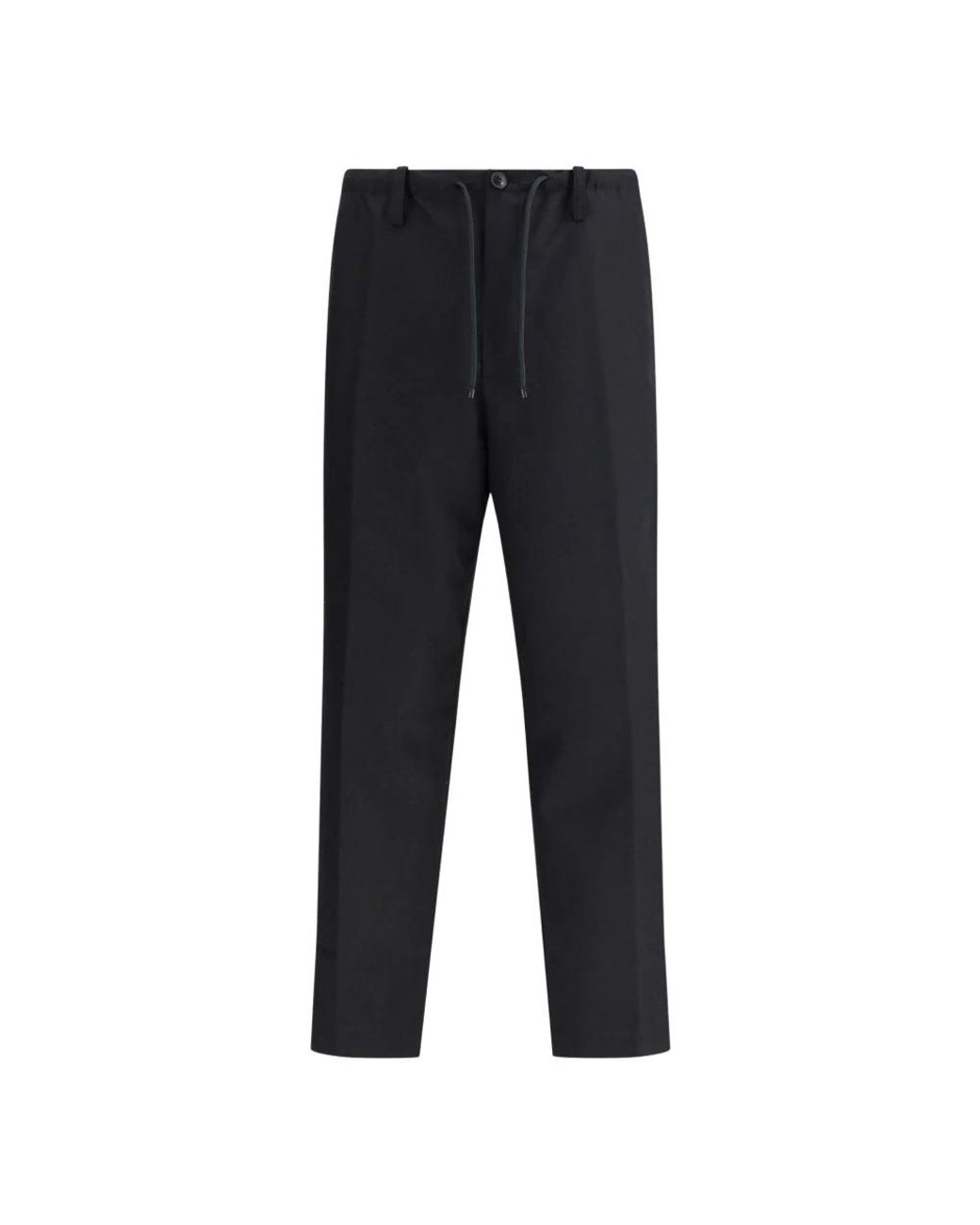 Dries Van Noten Black Straight Trousers for men