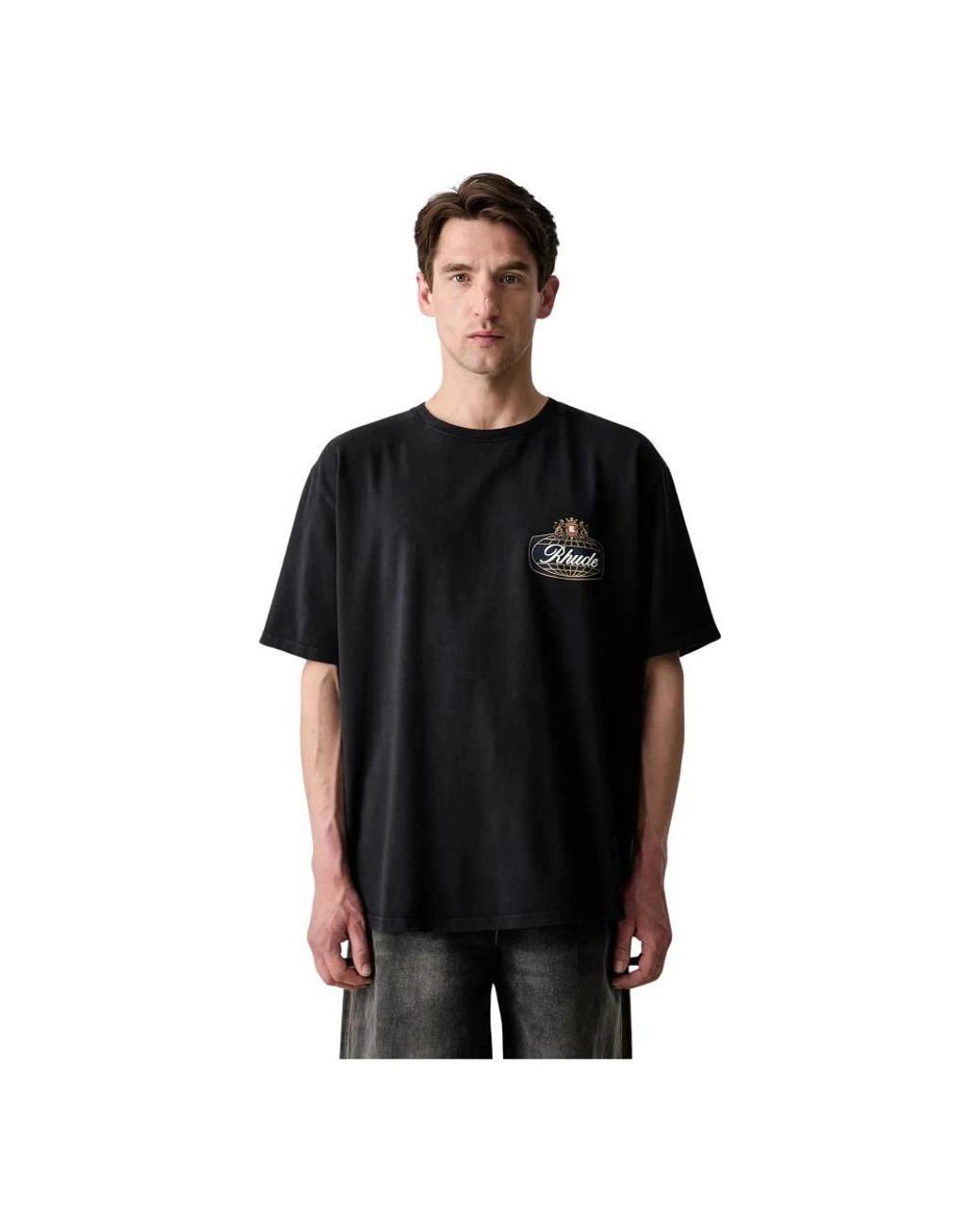 Rhude Safari Crest T-Shirt in het Black voor heren