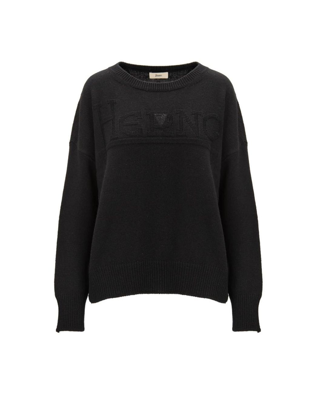 Herno Black Round-Neck Knitwear