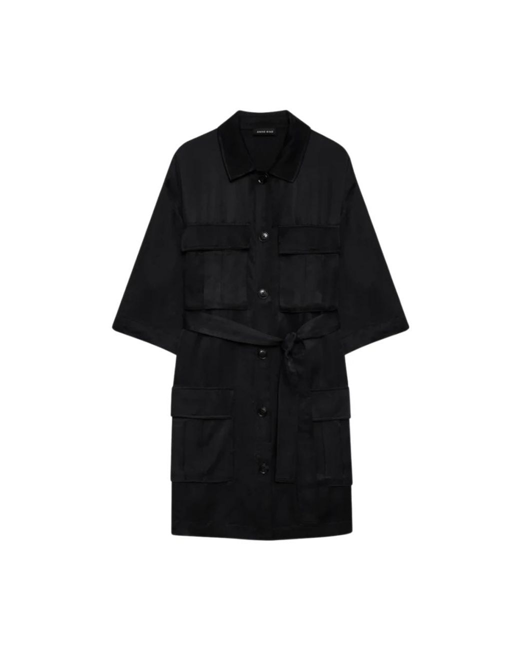 Anine Bing Black Shirt Dresses