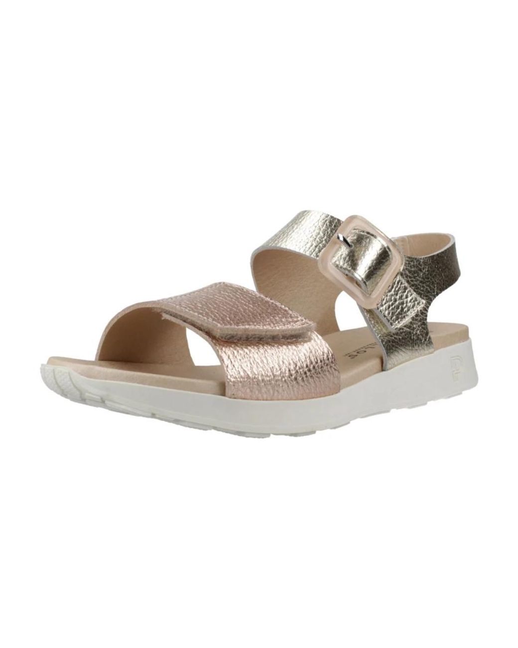 Flat Sandals di Pitillos in Metallic