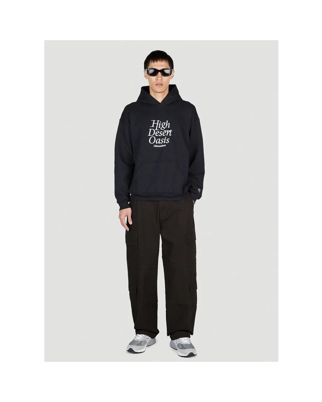 LIBERAIDERS Black Hoodies for men
