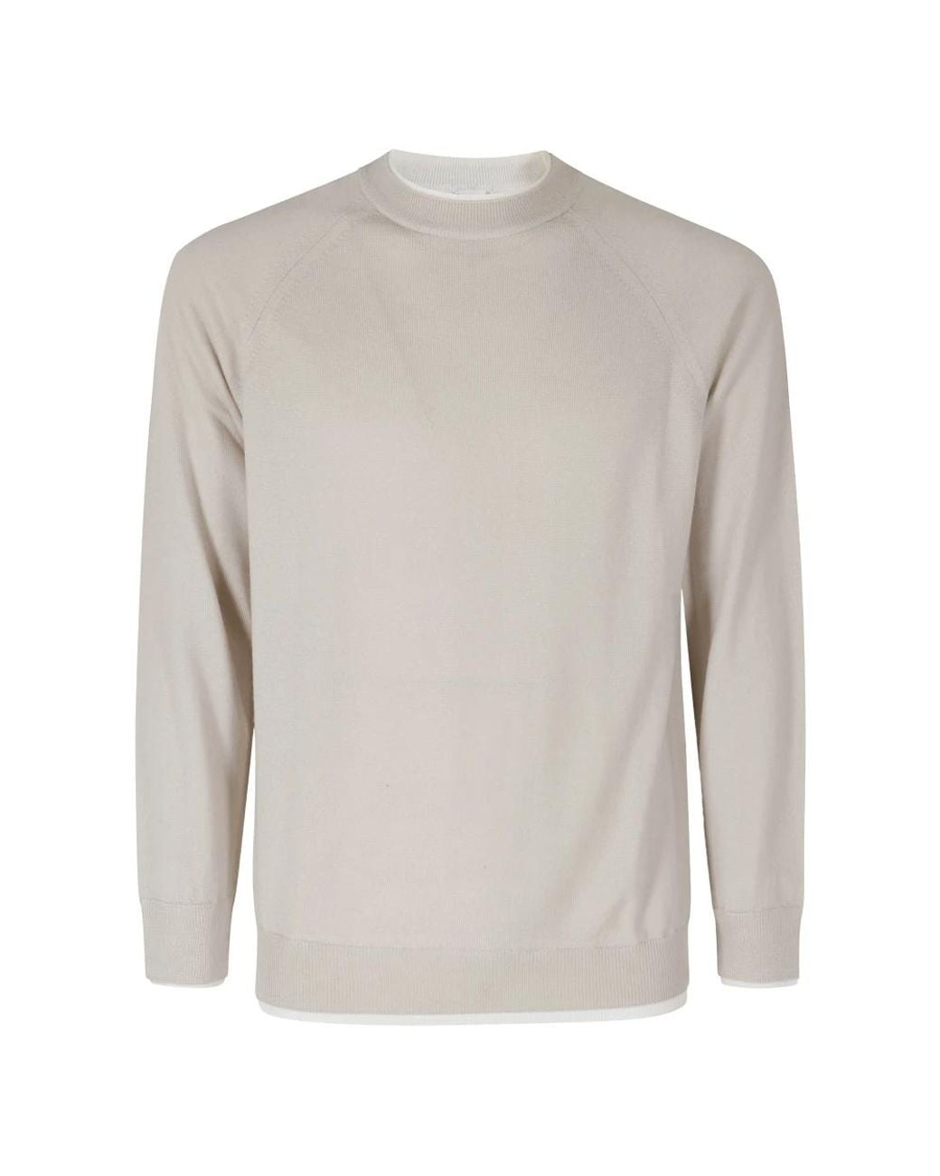 Eleventy Gray Round-Neck Knitwear for men