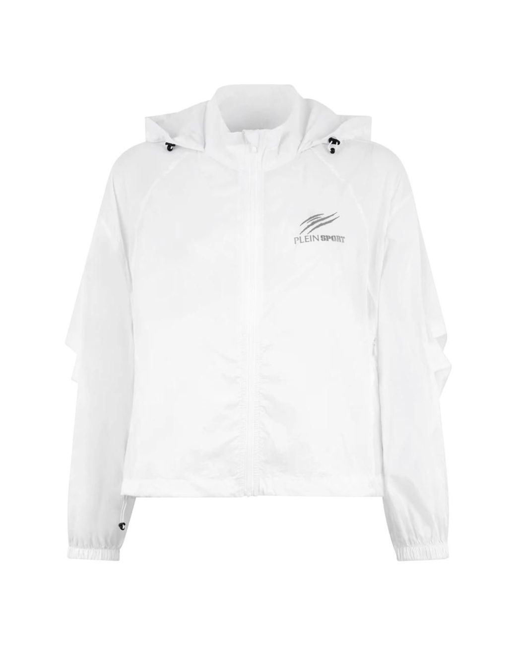 Philipp Plein Windbreaker Jacket Scratch in het White