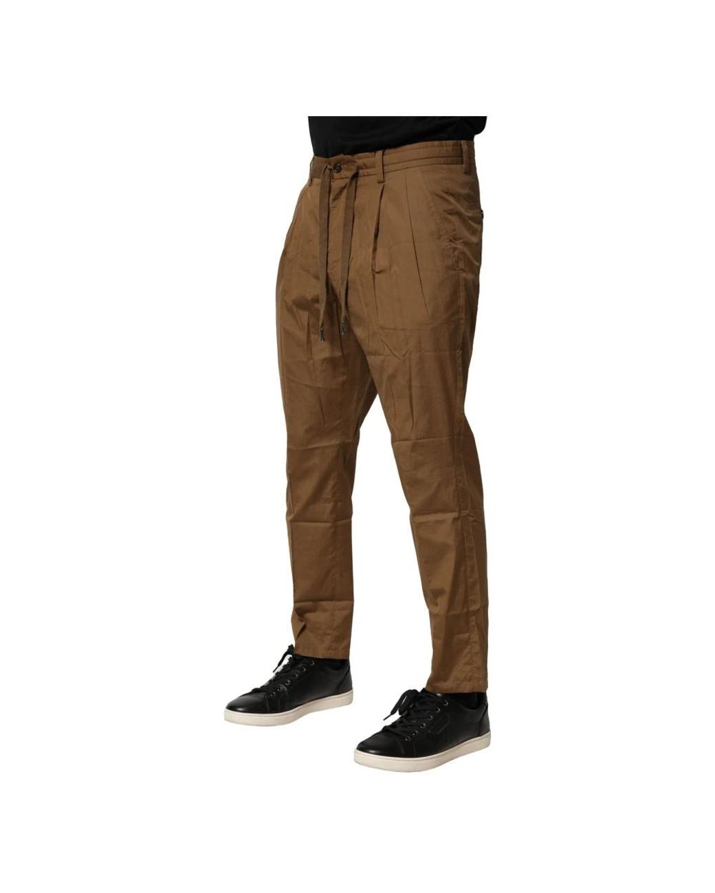 Dolce & Gabbana Brown Slim-Fit Trousers for men