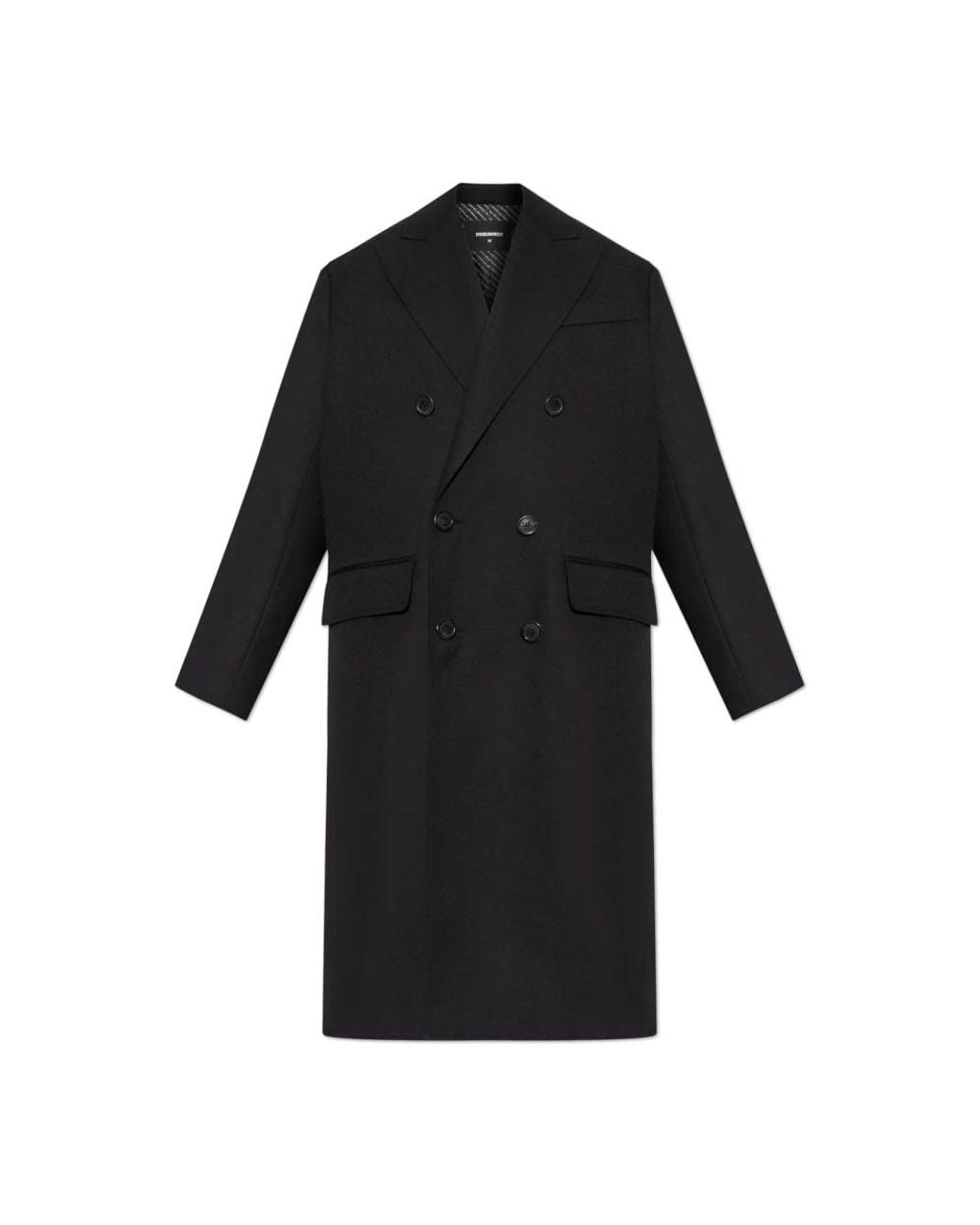 Double-Breasted Coats di DSquared² in Black da Uomo