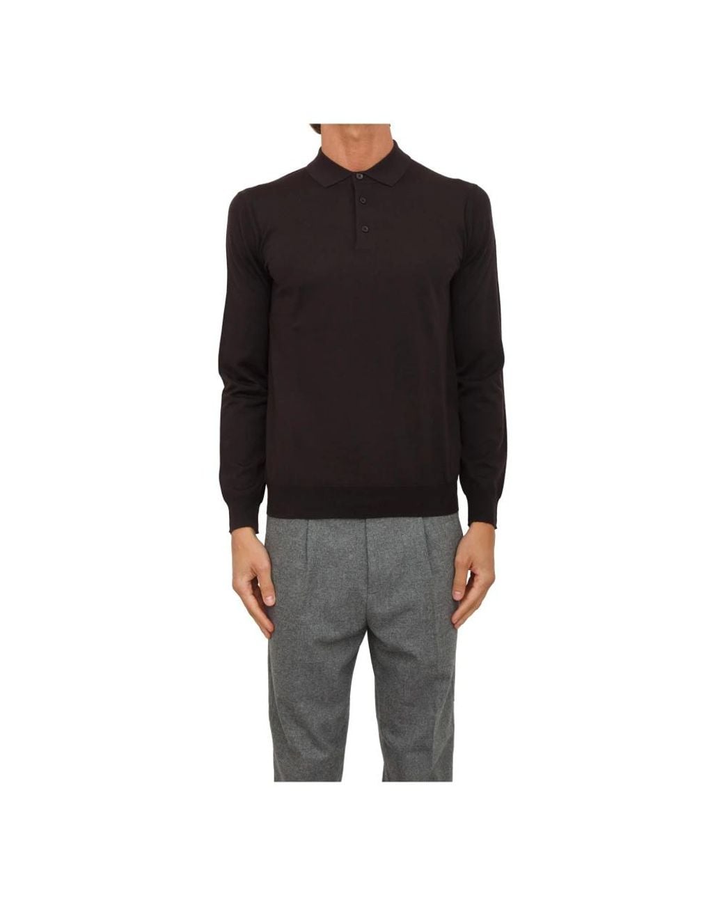 Paolo Pecora Black Round-Neck Knitwear for men