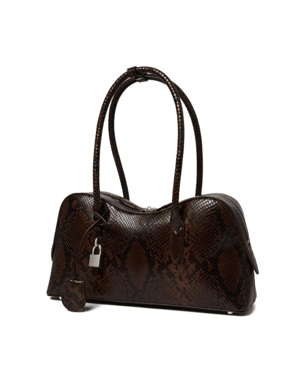 Stella McCartney Black Stella Ryder Medium Bag Eco Micely Snake Alter Mat