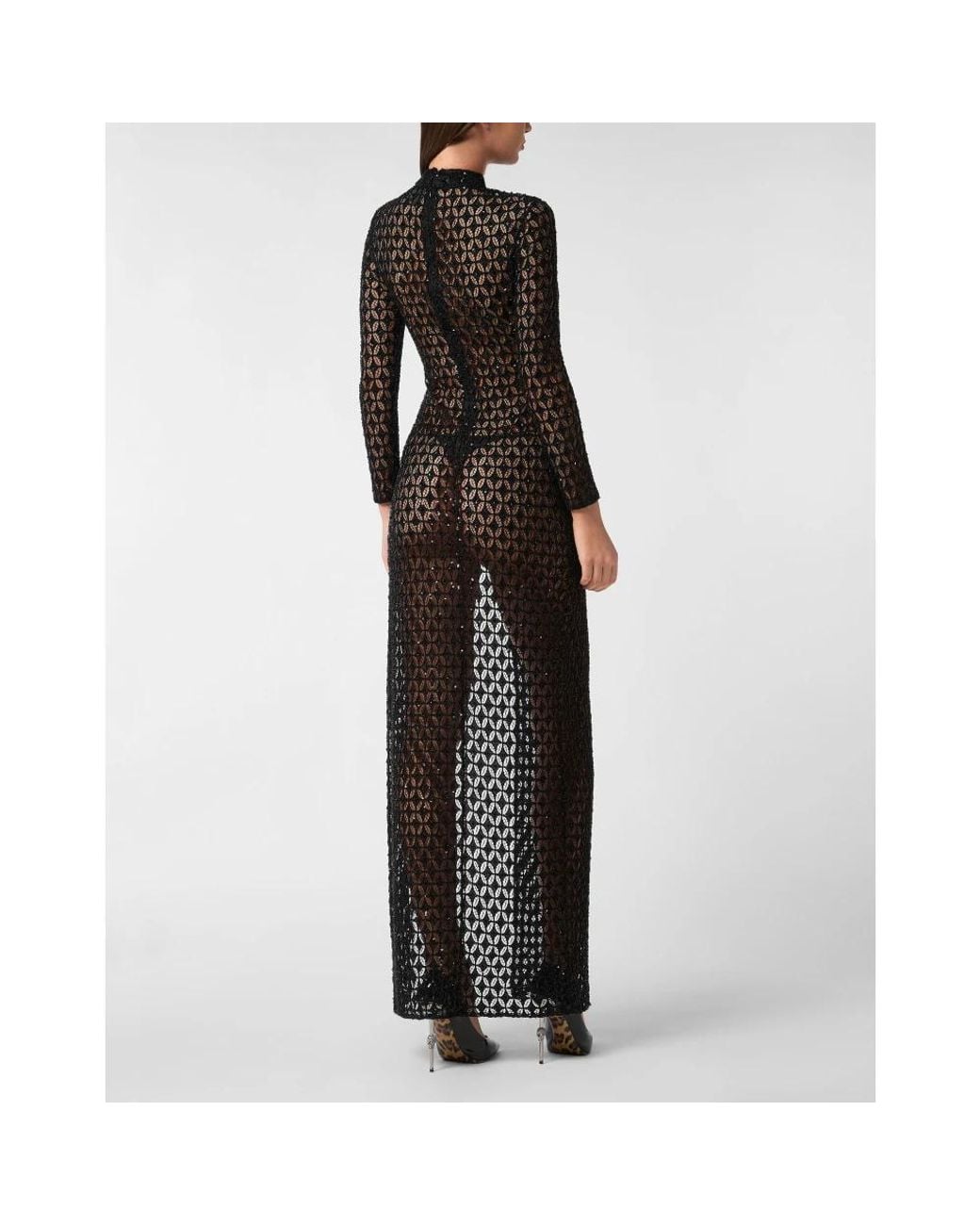 Maxi Dresses Philipp Plein de color Black