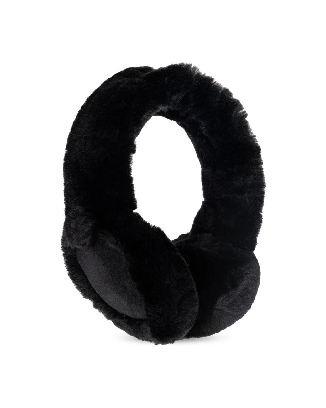 Ugg Accessoires ,Zwart ,Fur Oorwarmers Met Draadloze Koptelefoon in het Black