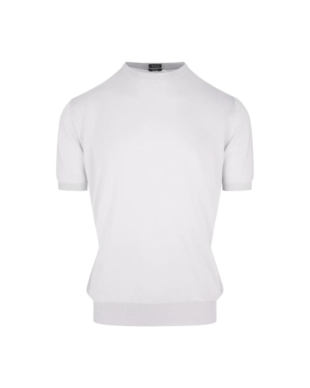Kiton White Round-Neck Knitwear for men