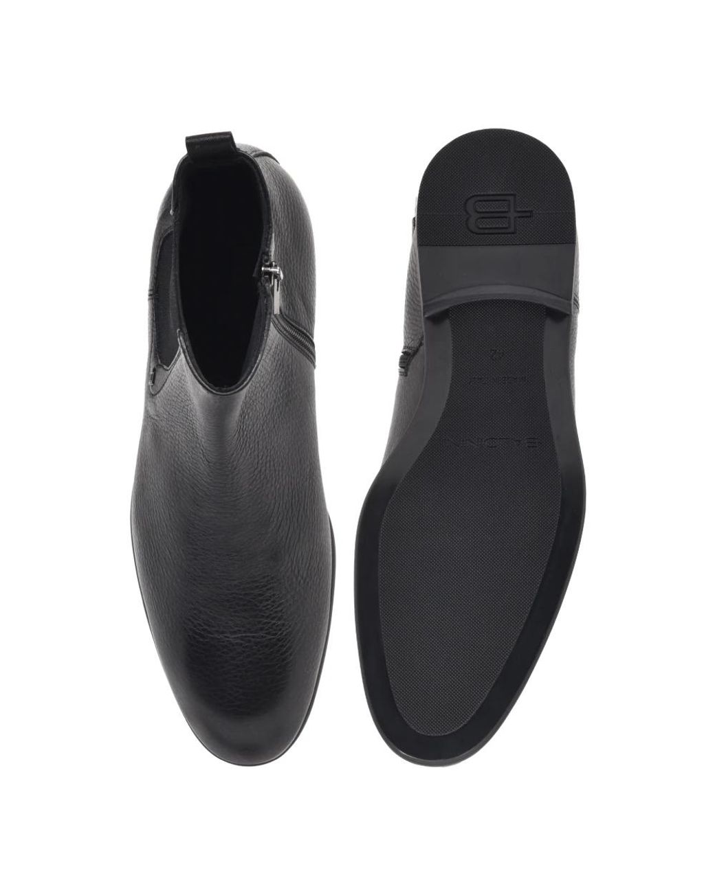 Baldinini Tumbled Leather Ankle Boot in Black für Herren