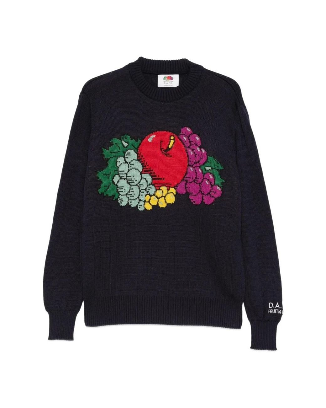 Date Blue Round-Neck Knitwear for men