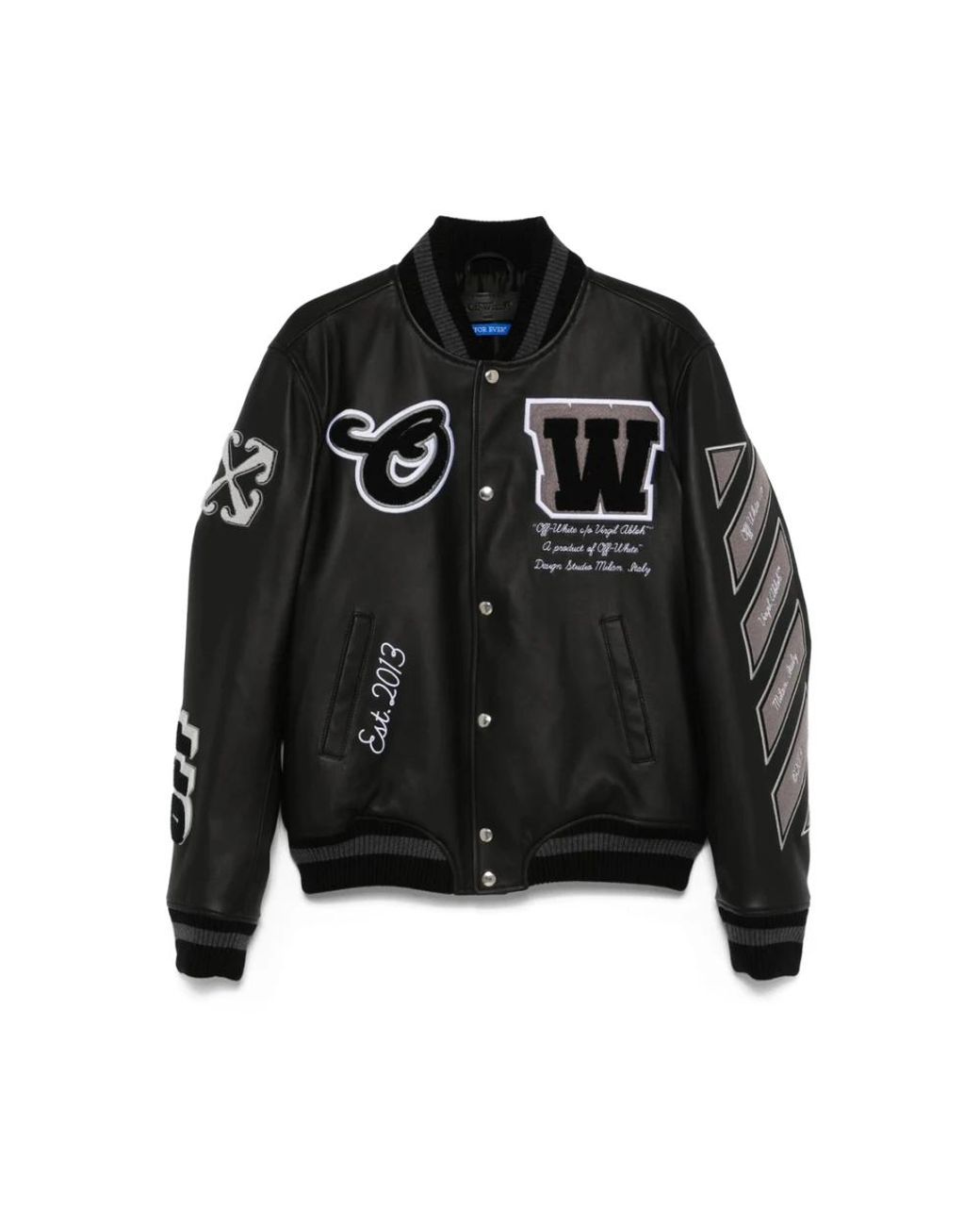 Off-White c/o Virgil Abloh Black Bomber Jackets for men