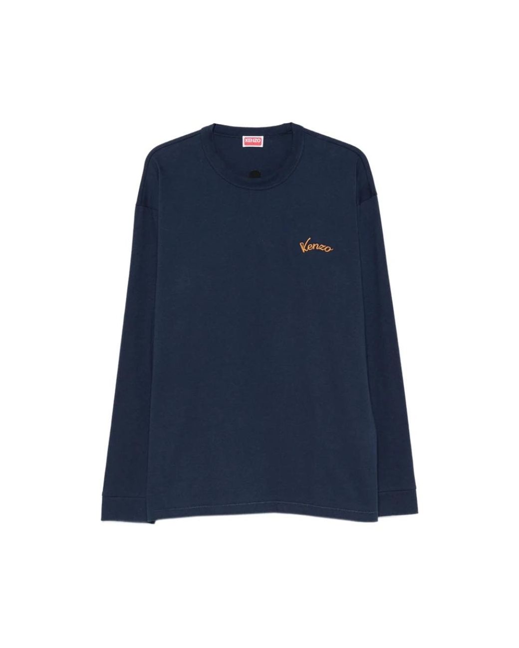 KENZO Blue Long Sleeve T-Shirts for men