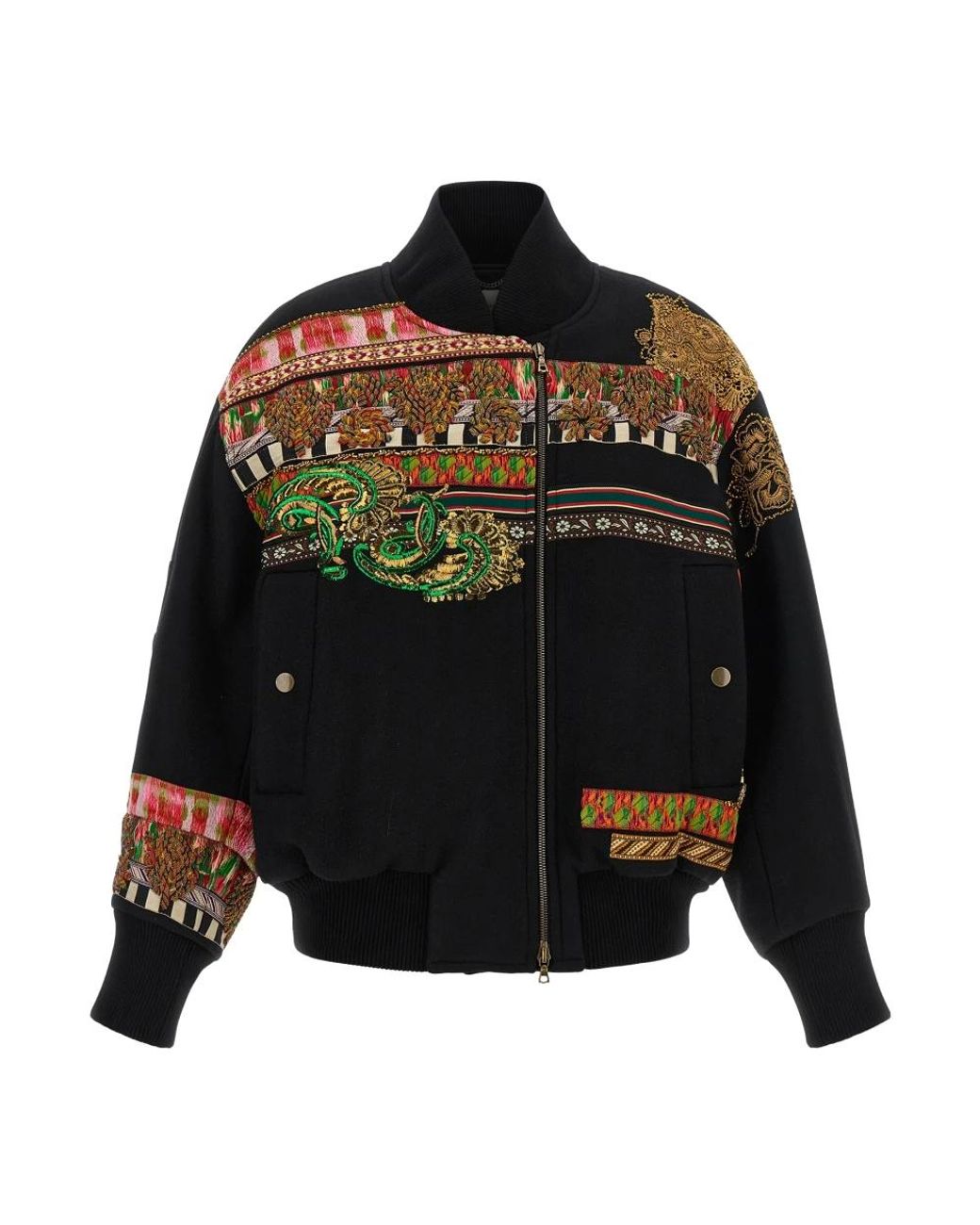 Dries Van Noten Black Bomber Jackets