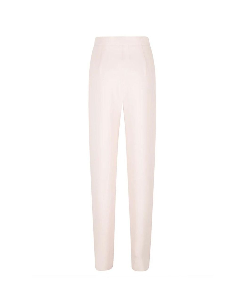 Max Mara White Straight Trousers